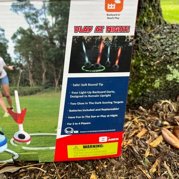 Light up backyard darts